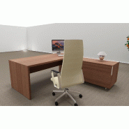 Bureau d'angle T45 avec desserte - Quadrifoglio - 192, Droite, Noyer Canaletto_0