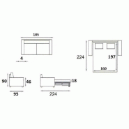 Canapé-lit compact DENSO Rapid Express 3-4 places - Microfibre graphite - Matelas 18 cm - Sommier à lattes 160x197 cm_3
