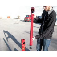 Potelet - Cendrier peint sur zinc, contenance 1500 mégots - 4 pommeaux au choix - Hauteur 1200 mm_3