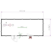 Base vie monobloc en location - 14.74m² - Dimensions extérieures 6.055 x 2.435 x 2.591 - Poids 1.630 Kg_3