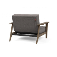 Fauteuil design convertible Splitback Frej Mixed Dance Grey - Innovation Living - Lit 90x115 cm avec accoudoirs en chêne fumé_3