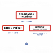 Panneau de localisation d'entrée agglomération EB10 - 1 ligne et 1 mention - signalisation routière_3