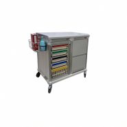 Chariot de soin hospitalier Weecart - 2 colonnes, configuration modulable pour stockage et transfert de médicaments et instruments_3