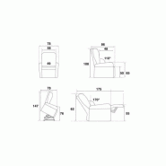 Fauteuil relax releveur NERSAC bi-moteur - microfibre mastic - confort ergonomique avec télécommande_3