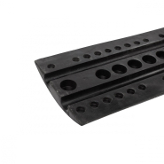 Ralentisseur de vitesse monobloc - 5 bandes réfléchissantes et 10 réflecteurs - haute visibilité - en caoutchouc recyclé_3