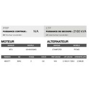 AT-2160 60 Hz triphasé - Groupe électrogène en container Inmesol 2160 kVA - Moteur MTU & alternateur Stamford_3