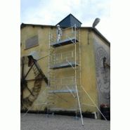 Échafaudage roulant aluminium Totem 2 Box 250 - Comabi SNC - hauteur de travail max. 9,85 m - liaison échelon/montant sertie_3