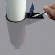 Cendrier sur pied - potelet cigarette - contenance 3000 mégots - tube acier Ø 76 mm_3