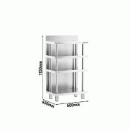 Table de travail de bar inox - 600 x 600 mm_3