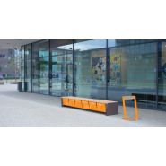 Arceau urbain Bikeblocq - mmcité 1 a.S - acier galvanisé avec élément horizontal en bois massif_4