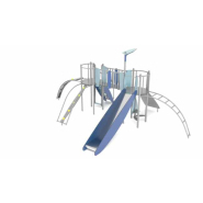 Structure multi-activités métallique Stellar Melilla - LD1EK0151 - Ludoparc - 2 tours en inox pour 25 enfants_3