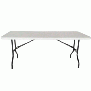 Table pliante monobloc 183 cm - 8 places - Polyéthylène haute densité et acier époxy - Intérieur/Extérieur - Charge 200 kg_3