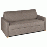 Canapé convertible express DANDY - Matelas Comfort BULTEX® 140cm - Mono assise capitonnée - Velours taupe_3