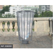 Corbeille élégante LOFOTEN 80 litres - design rare en tôle d'acier ou bois exotique, serrure et options personnalisables_3