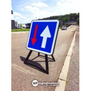 Panneau indication temporaire CK18 - Priorité à la circulation venant en sens inverse_3