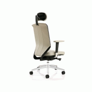 Fauteuil ergonomique Waldo en cuir régénéré - mécanisme synchrone 3 positions - soutien lombaire et appui-tête réglables_3