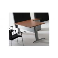 Bureau droit Cistus - pieds en arche - structure en acier laqué - plateau mélaminé 25 mm_3
