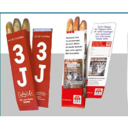 Sac publicitaire à pain écologique - Papier Kraft recyclé blanc lisse - Encres à l'eau certifiées - Contact alimentaire_3