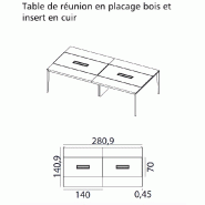 Table de conférence X9 pour 8 personnes - Officity. - Anthracite, Orme gris_3