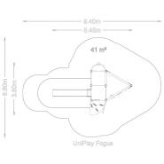 Structure ludique extérieure avec hauteur de chute de 2,2 m