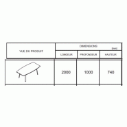 Table de réunion forme tonneau Ogi - MDD. - Blanc 9010, Blanc, 420_3