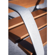 Banc public Neobarcino UM304N - bois FSC ou bois d'ingénierie - piètement en fonte ductile avec traitement anticorrosion_3