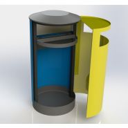 Poubelle de tri sélectif avec serrure automatique intégrée