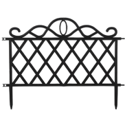 Progarden clôture de jardin décorative 5 pcs pp noir 48x34 cm 447579_3