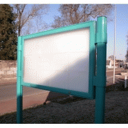 Vitrines extérieures sur pied - aluminium ou thermolaqué - plexi choc ou verre sécurit - éclairage LED ou fluo_3