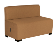 Canapé 2 places - Coloris variés - Structure en bois - Revêtement tissu 100% Polyester Normé OEKO TEX - Anti feu - Recyclable à 100%_3