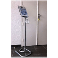 Présentoir universel sur pied pour gel hydroalcoolique - tablette d'affichage - fabriqué en France_3