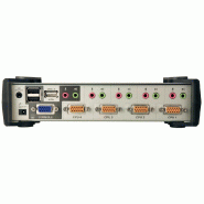 Aten cs1734b switch kvm vga, ps/2-usb, audio, hub usb, 4 ports_3