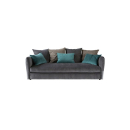 Canapé 5 places Faro 225 cm - Home Spirit - Style baroque, velours et coussins en plumes_3