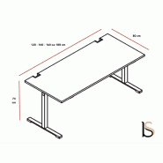 Bureau individuel Yan - MDD - Blanc 9010, 120, Anthracite_3