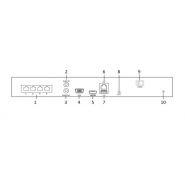 Enregistreur NVR 4 voies avec dimensions de 315 × 240 × 48 mm