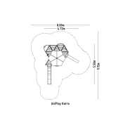 Structure multi-jeux pour enfants 5 à 12 ans - Uniplay Karro 8049141 - Hags - Poteaux et panneaux bois, fondation à enterrer_3