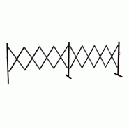 Barrière de sécurité extensible - Noir / Avec pieds fixes / 4000x450x1000_3