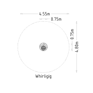 Manège Whirligig pour aires de jeux - Réf 8069318 - Hags - Tranche d'âge 5-12 ans, dimensions 770x770x1290 mm_3