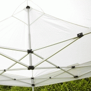 Tente pliante professionnelle 3x3m - Aluminium 40mm - Toile 300g/m² imperméable - Blanche_3