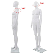 Vidaxl mannequin femme corps complet base verre blanc brillant 175 cm 142928_3