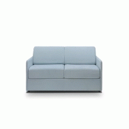 Canapé-lit express Colosse - Couchage 160 cm - Matelas mémoire de forme 22 cm - Velours bleu pastel_3