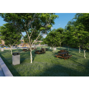 Poubelle publique Kube PA672S - béton gris granite, couvercle acier traité anticorrosion_3