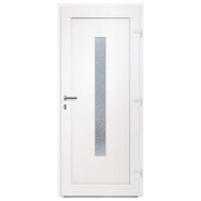 Vidaxl porte d'entrée anthracite 88x200 cm pvc 3157089_3