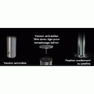 Borne Andria fixe - inox 304L/316L, 4 hauteurs et 9 diamètres disponibles_3