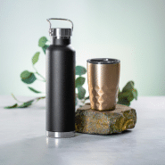 Thermos à double paroi en acier inoxydable - Isolation en cuivre - 650 ml - Noir_3
