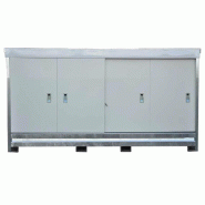 Armoire de rétention galvanisé 3958x1466x1955 mm + caillebotis galva - 1500 L avec portes_3