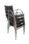 Lot de chaises empilables - Noires - ROMA_3