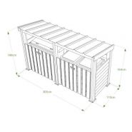 Cache-conteneurs - cofradis - en recyclé avec toiture_3