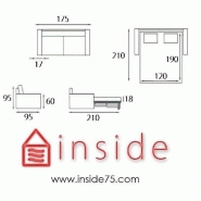 Canapé-lit 2-3 places Master convertible express 120 cm - Matelas 18 cm en mousse polyuréthane haute résilience - Gris silex_3