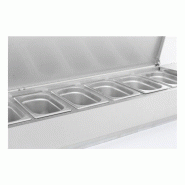 Kit réfrigéré 5xGN1/4 L1200mm couvercle en acier inox Combisteel_3